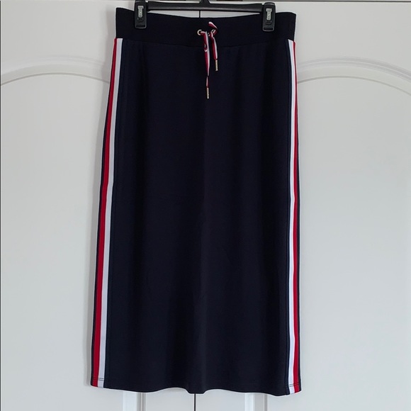 Tommy Hilfiger Side-Stripe Midi Skirt - Picture 5 of 9